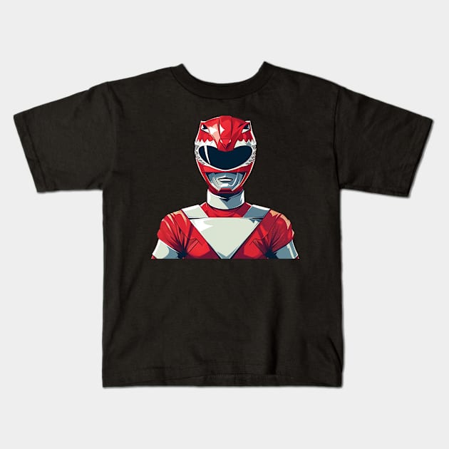 red ranger Kids T-Shirt by dubcarnage